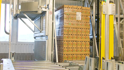 Automated pallet handling system for Danone